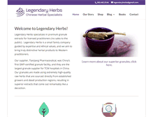 Tablet Screenshot of legendaryherbs.com